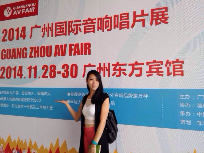 Golden Sound品牌代言人Sarah学仁此次亮相于广州音响展
