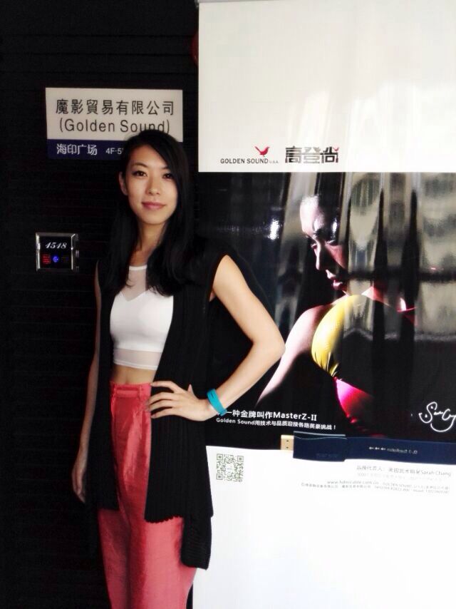 Golden Sound品牌代言人Sarah学仁此次亮相于广州音响展