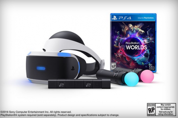 索尼PlayStation VR捆绑包要价 499美元 包括摄像头和动作控制器